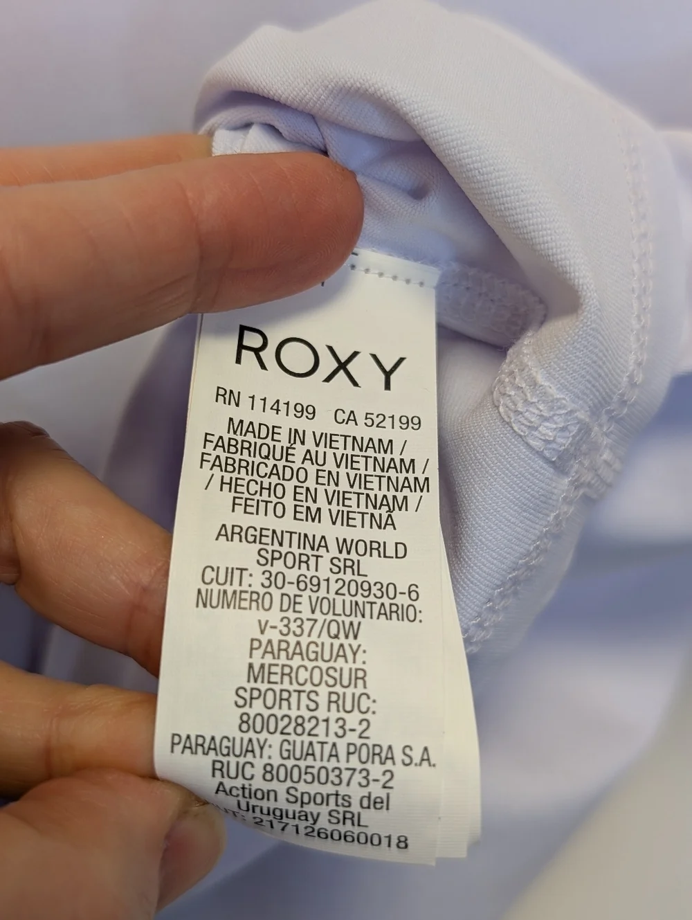 Roxy White Rash Guard Swim Top Logo Graphic Back Short Sleeve Size L